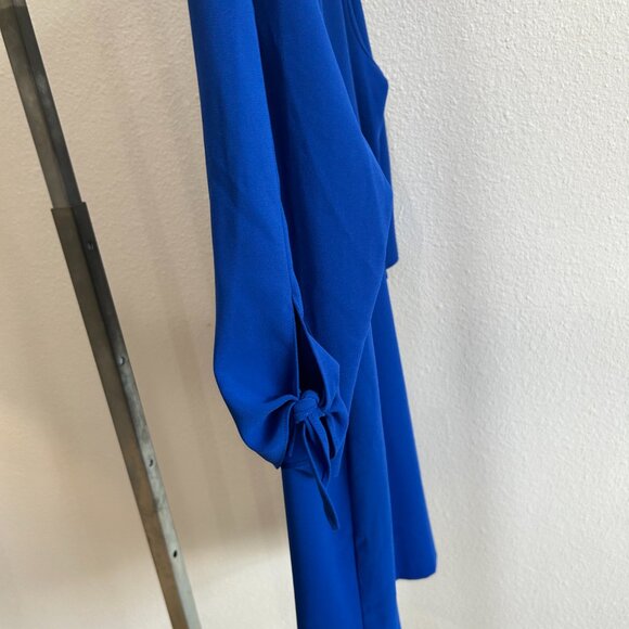 CeCe Gorgeous Blue Shift Dress with ¾ Tie Sleeves, 18W NWOT - Picture 3 of 5